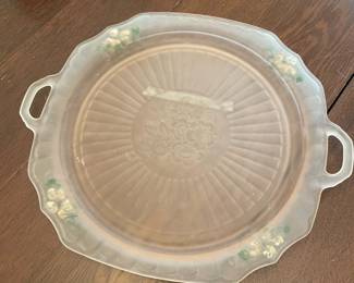 Frosted Glass Handled Serving Tray ($12)