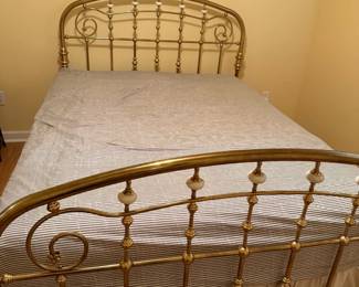 Vintage Brass Metal Bed Frame Head+Foot ($175)