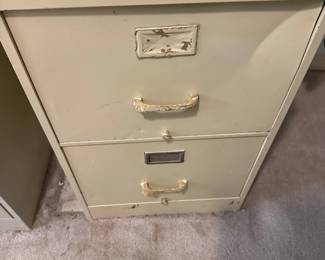 Two-Drawer Metal Filing Cabinet ($10)