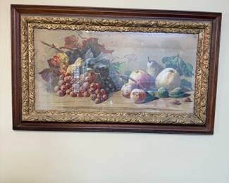 Vintage Still Life Fruit Print Framed ($65)