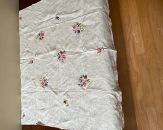 Embroidered Linen Tablecloth ($9)