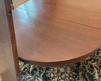 Oak Pedestal Drop-Leaf Dining Table ($125)