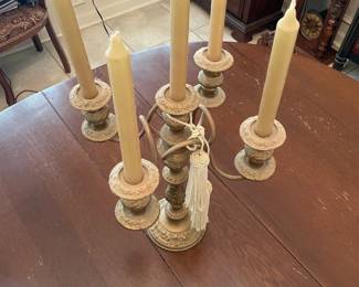 Gilt Metal Five-Arm Candelabra ($35)