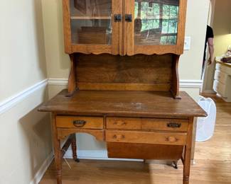 Antique bakers cabinet possum belly ($375)