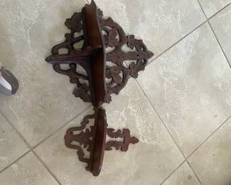 Hand-Carved Wooden Wall Shelves ($20)