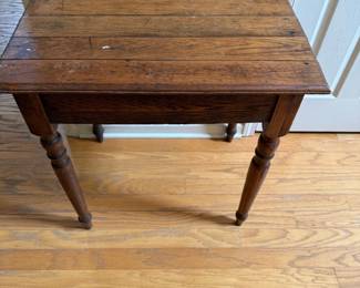 Oak Plank Top Side Table ($85)