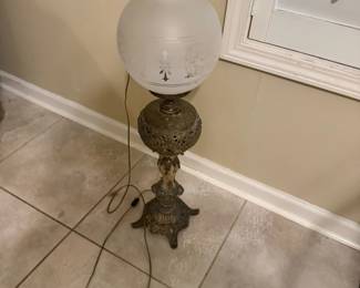 Ornate Brass Parlor Floor Lamp ($85)