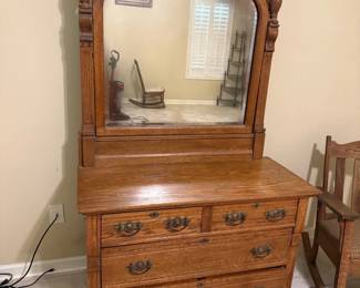 Oak Dresser with Mirror ($245)