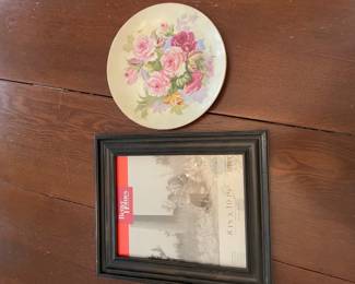 Vintage Floral Plate, Frame ($12)