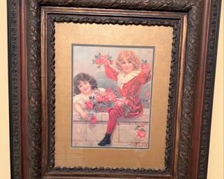 Framed Victorian Children Print ($40)