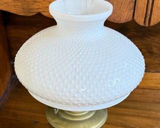 Milk Glass Hobnail Table Lamp ($40)