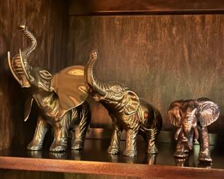 Brass elephants - lots of brass items