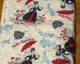 Mary Poppins quilted blanket