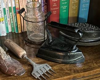 Antique decor - lots of books