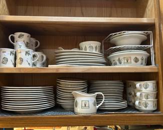 Matching set of dishes