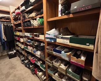 Wall of shoes, several new