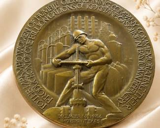 1944 Humble Oil Bronze Metal