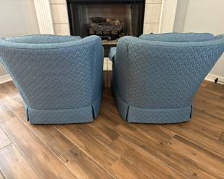 (2) Blue Quality Club Chairs $50 each