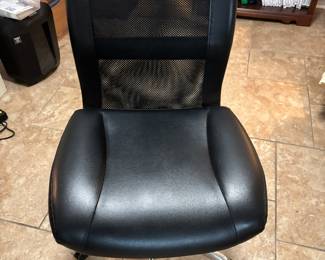Black adjustable office chair $60. 19” w 17.5” d 36”t