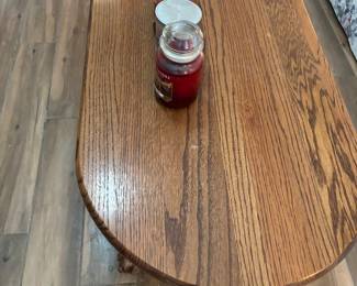 Oak Coffee Table w claw feet $150.