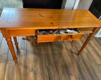 Console Table w drawer $90.00. 49”w 17”d 29”t