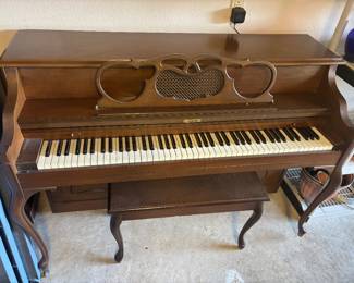 Grand upright piano w bench $200. 57”w 24”d 39”t