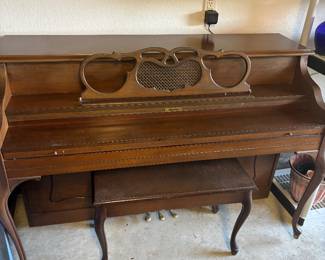 Grand upright piano w bench $200. 57”w 24”d 39”t