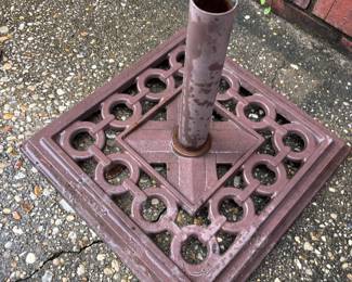 Iron umbrella stand $30.00. 16x16x12”