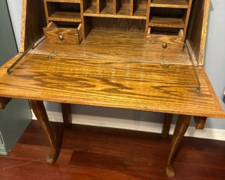 Oak secretary $225. 32”w 17”d 42”t