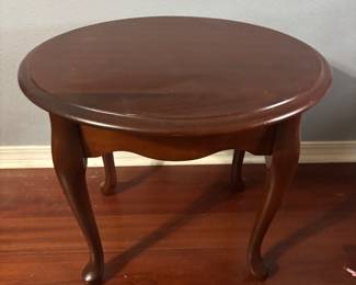 Oval side table $60.00. 25”L 21”w 22”t