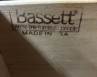 Bassett dresser w mirror $350.00. 88”w 19”d 79”t w mirror