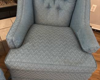 (2) Blue Quality Club Chairs $50 each