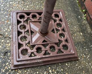 Iron umbrella stand $30.00. 16x16x12”