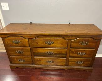Dresser w Mirror $250.00. 64”w 18”d 32”t 76”t w mirror
