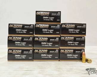 1355  500 Rounds of 9mm Ammunition