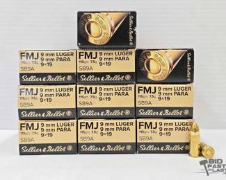 1339  500 Rounds 9mm Luger Ammunition