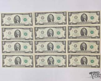 13  12 2017A Green Seal $2 Bills
