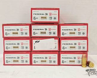 1322 500 Rounds of .45 Auto Ammo