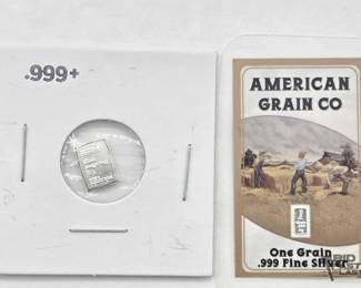 28  1 Gram and 1 Grain .999 Silver