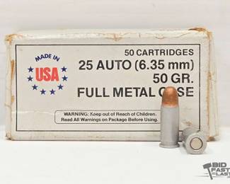 1205 20 Rounds of .25 Auto Ammo