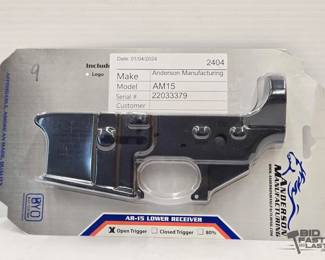 652 Anderson Manufacturing Multi Cal Lower Receiver