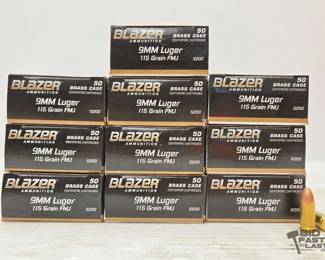 1350  500 Rounds of 9mm Ammunition