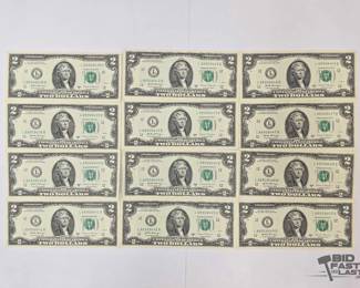 15  12 2017A Green Seal $2 Bills
