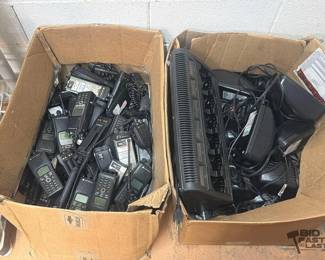 182  Motorola Walkie Talkies, Batteries, and Chargers