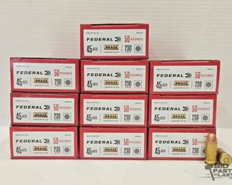 1322  500 Rounds of .45 Auto Ammunition