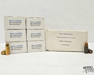1338  350 Rounds of 9mm Luger Ammunition