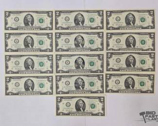18  13 2017A Green Seal $2 Bills