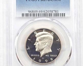 34  Graded 1998S Kennedy Half Dollar