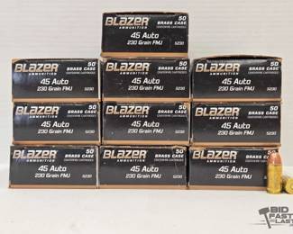 1328  500 Rounds of .45 Auto Ammunition
