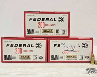 1345  600 Rounds of 9mm Ammunition